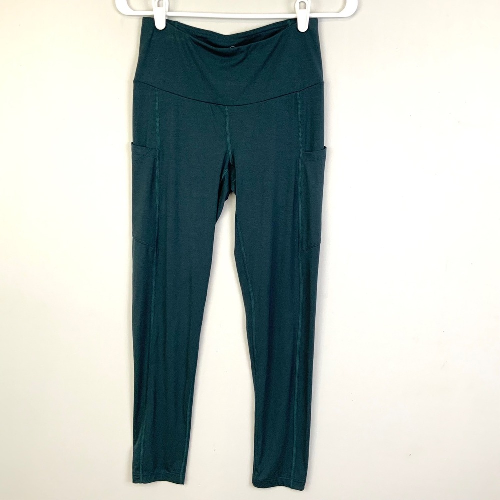 Free Fly Sz Small Teal Green Bamboo Leggings Pockets